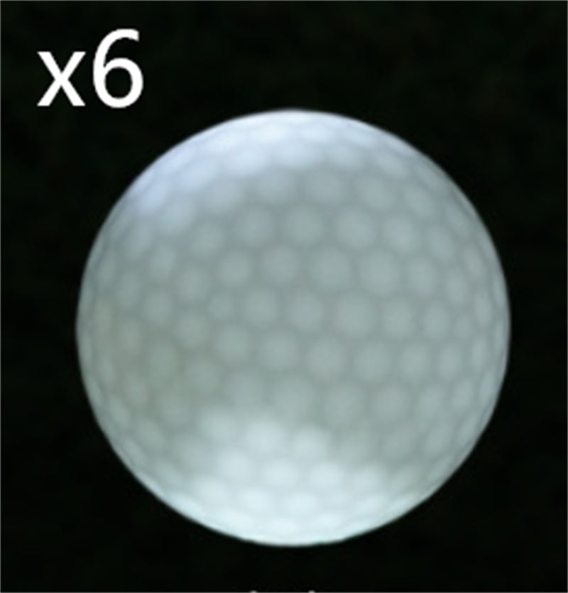Flashing LED golf ball for nighttime play, illuminated golf supply product