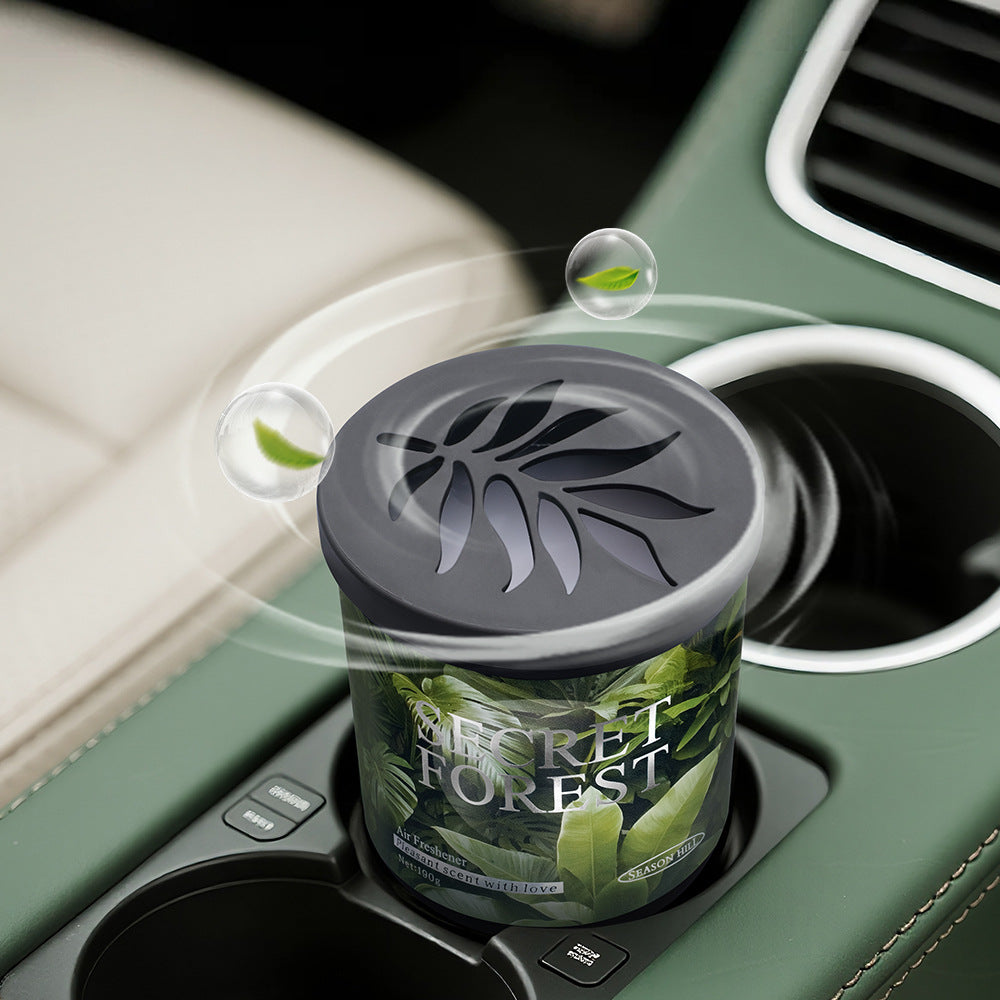 Dark Series wood-scented smokeless car solid perfume balm by My Store in compact container