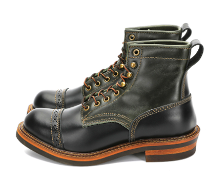 Trendy Mid-Top Leather High-Top Men's Boots