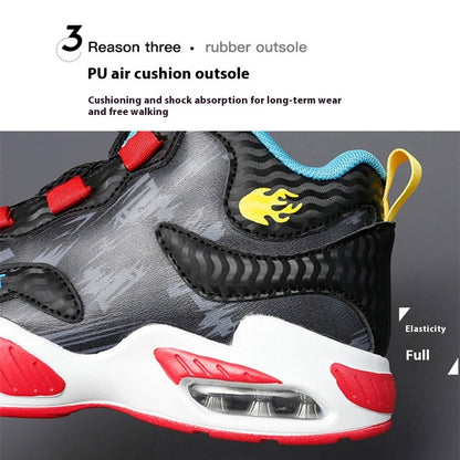 Cushion basketball rotating button running shoes in sporty athletic design