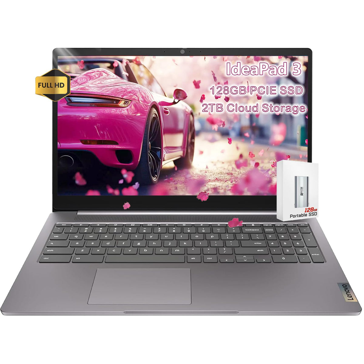 Lenovo IdeaPad 3i 15.6" FHD Chromebook - 4GB RAM, 128GB SSD + 2TB Cloud