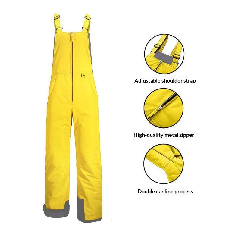 Outdoor ski overalls with waterproof, windproof shell and extra-thick insulation、】【