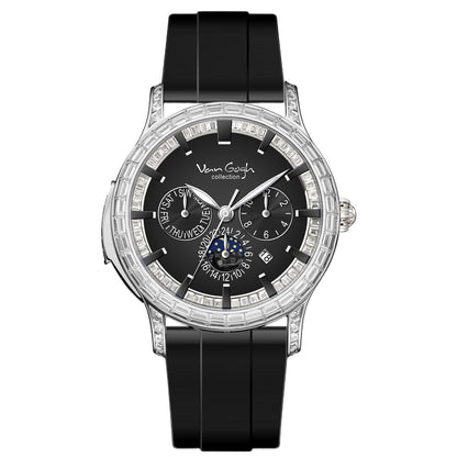 VAN GOGH Bohui Series men's luminous blue mechanical watch with high-appearance light luxury design