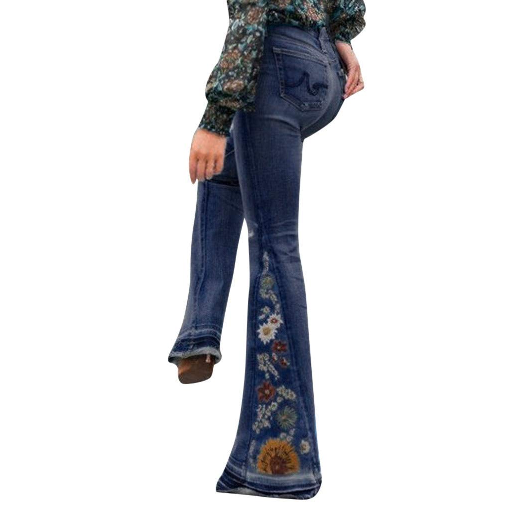 Chic 70s High Waist Flare Jeans for Women