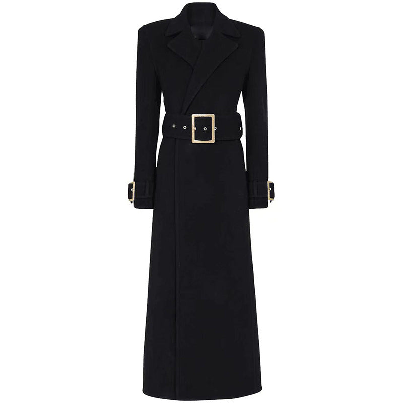 New fall winter long casual wool coat by My Store, shown in a classic silhouette