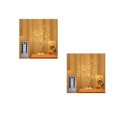 Colored starry sky LED copper wire rice tree lamp in multicolor light display
