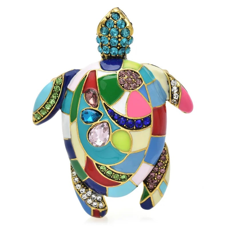 Marine animal turtle costume accessory brooch, detailed turtle design for clothing or cosplay outfits