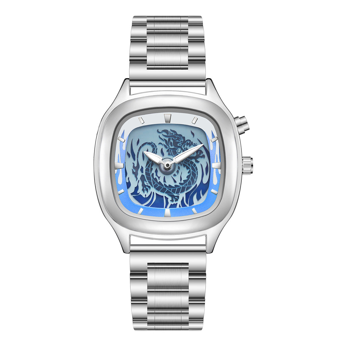 Personalized retro dragon-shaped dual-display men's watch with premium design and water resistance