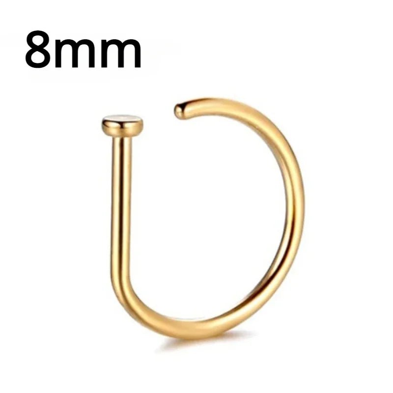 Fake Piercing Nose Ring Hoop Septum Non Piercing Nose Clip Rock HipHoop Stainless Steel Magnet Fashion Punk Body Women Jewelry - BACKUPMYFILESNOW.COM®