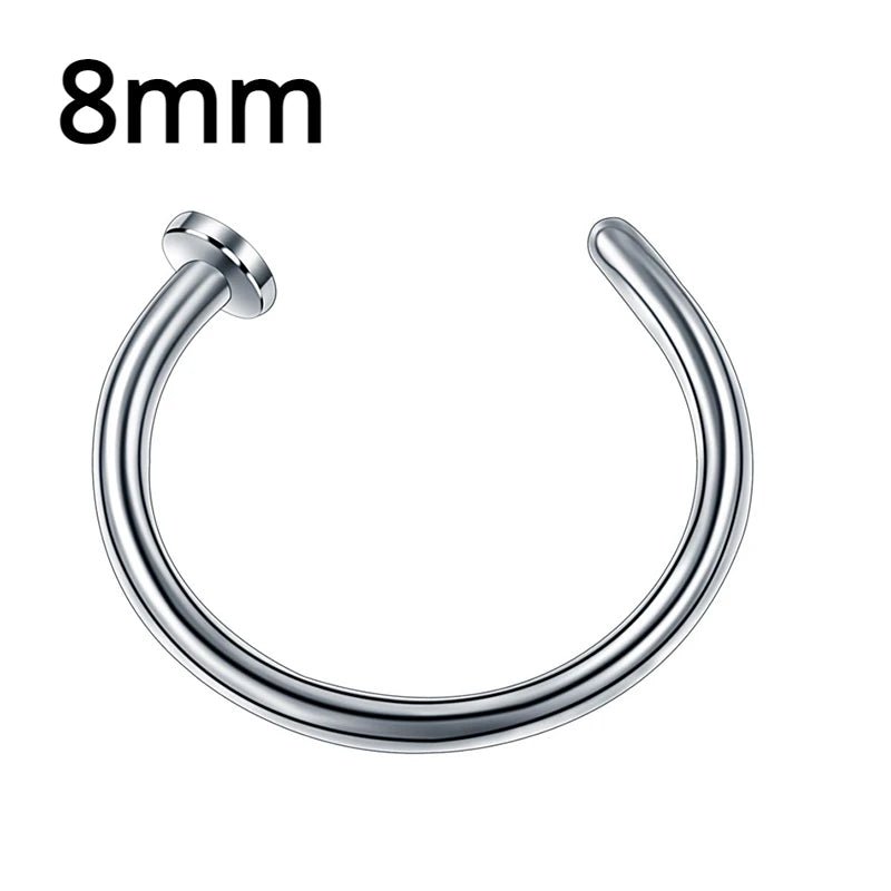 Fake Piercing Nose Ring Hoop Septum Non Piercing Nose Clip Rock HipHoop Stainless Steel Magnet Fashion Punk Body Women Jewelry - BACKUPMYFILESNOW.COM®