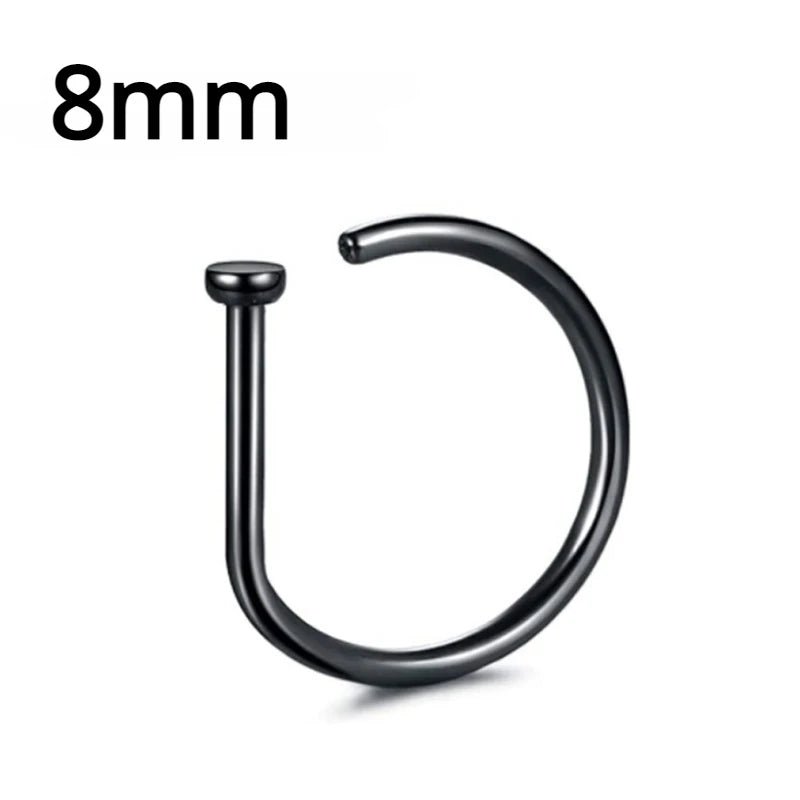 Fake Piercing Nose Ring Hoop Septum Non Piercing Nose Clip Rock HipHoop Stainless Steel Magnet Fashion Punk Body Women Jewelry - BACKUPMYFILESNOW.COM®