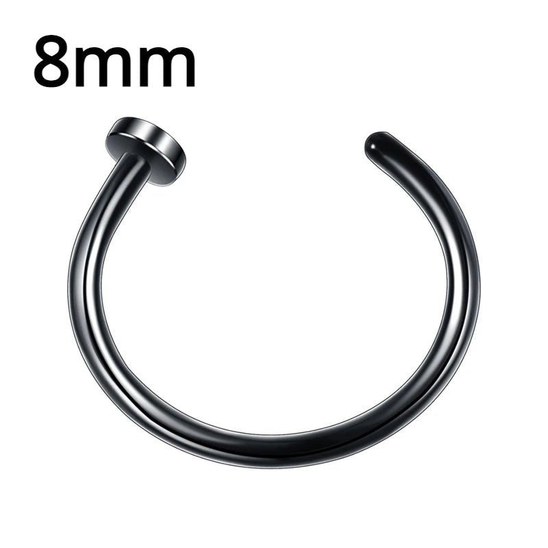 Fake Piercing Nose Ring Hoop Septum Non Piercing Nose Clip Rock HipHoop Stainless Steel Magnet Fashion Punk Body Women Jewelry - BACKUPMYFILESNOW.COM®