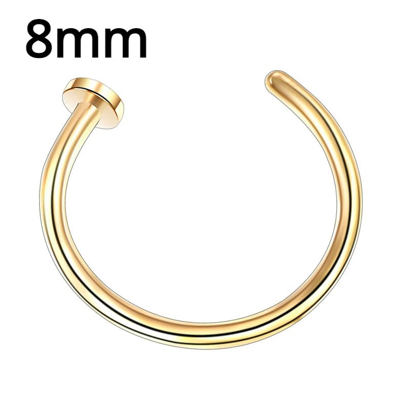 Fake Piercing Nose Ring Hoop Septum Non Piercing Nose Clip Rock HipHoop Stainless Steel Magnet Fashion Punk Body Women Jewelry - BACKUPMYFILESNOW.COM®