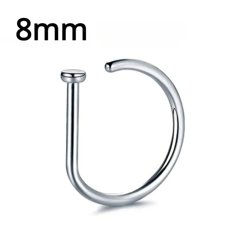 Fake Piercing Nose Ring Hoop Septum Non Piercing Nose Clip Rock HipHoop Stainless Steel Magnet Fashion Punk Body Women Jewelry - BACKUPMYFILESNOW.COM®