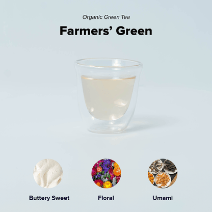 Fresh organic farmers' green tea leaves from Nepal Tea, showcasing vibrant green tea leaves in a natural setting.