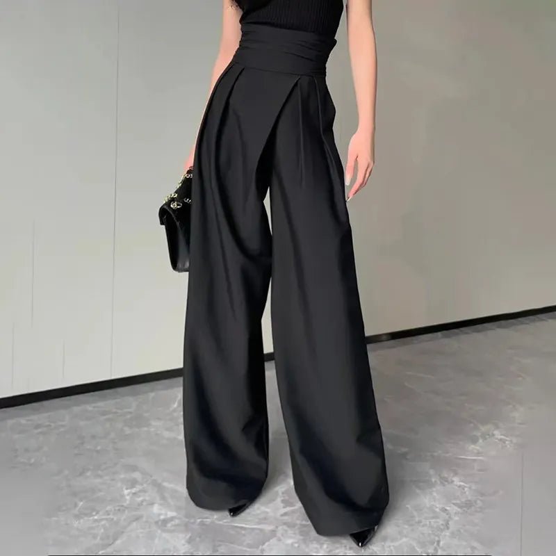 Fashion Drooping Wide - Leg Pants - BACKUPMYFILESNOW