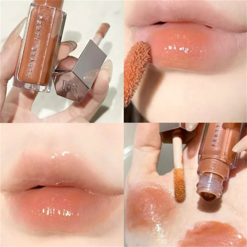 Fashion Fenty Beauty Lip Glaze Moisten Shine Glitter Lip Plumper Makeup For Beginner Liquid Lipstick Female Makeup Cosmetics - BACKUPMYFILESNOW.COM®