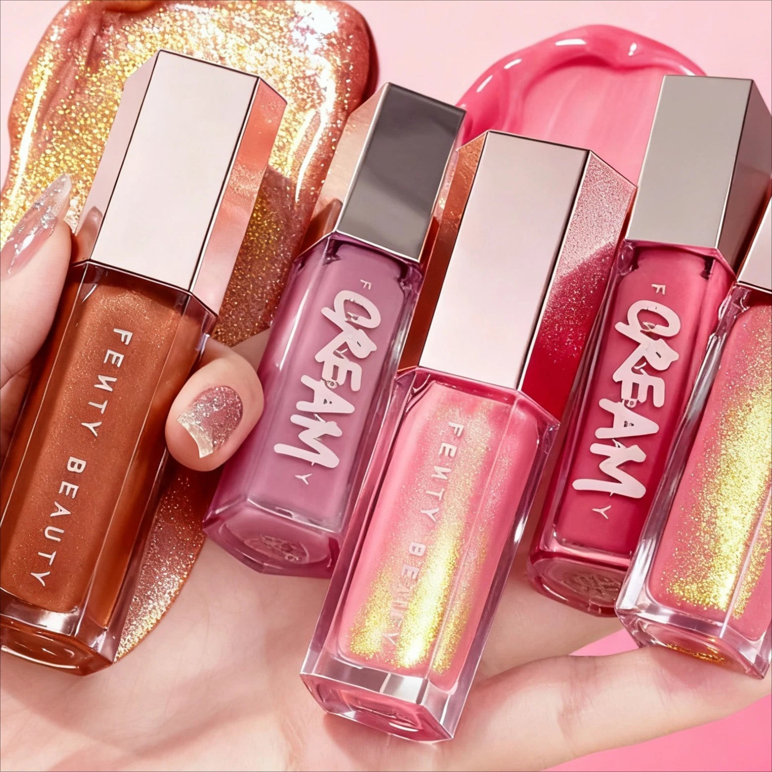Fashion Fenty Beauty Lip Glaze Moisten Shine Glitter Lip Plumper Makeup For Beginner Liquid Lipstick Female Makeup Cosmetics - BACKUPMYFILESNOW.COM®