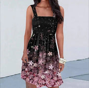 Fashion Print Sexy Suspender Dress - BACKUPMYFILESNOW