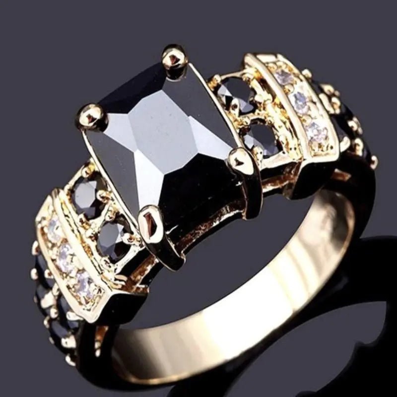 Fashion Rectangular Obsidian Ring Design - BACKUPMYFILESNOW
