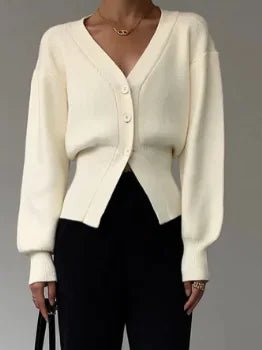 Fashion V - neck Sweater - BACKUPMYFILESNOW