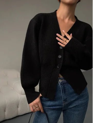 Fashion V - neck Sweater - BACKUPMYFILESNOW