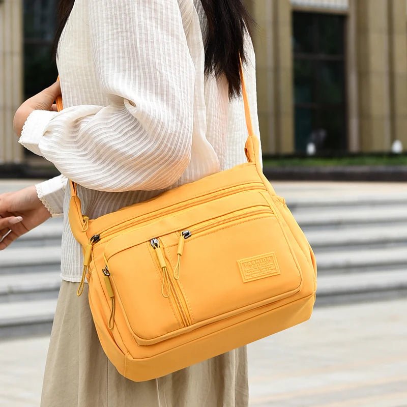 Fashion Women's Crossbody Bag Multi - Pockets High - Quality Waterproof Nylon Large Capacity Shoulder Messenger Handbag - BACKUPMYFILESNOW