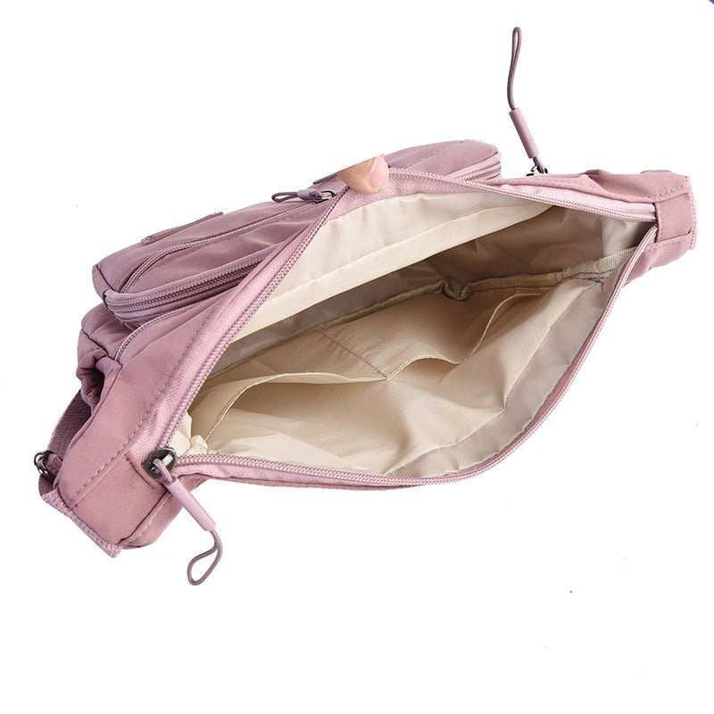 Fashion Women's Crossbody Bag Multi - Pockets High - Quality Waterproof Nylon Large Capacity Shoulder Messenger Handbag - BACKUPMYFILESNOW