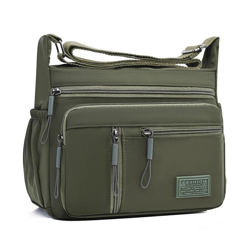 Fashion Women's Crossbody Bag Multi - Pockets High - Quality Waterproof Nylon Large Capacity Shoulder Messenger Handbag - BACKUPMYFILESNOW
