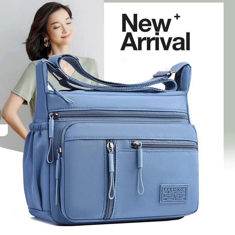 Fashion Women's Crossbody Bag Multi - Pockets High - Quality Waterproof Nylon Large Capacity Shoulder Messenger Handbag - BACKUPMYFILESNOW