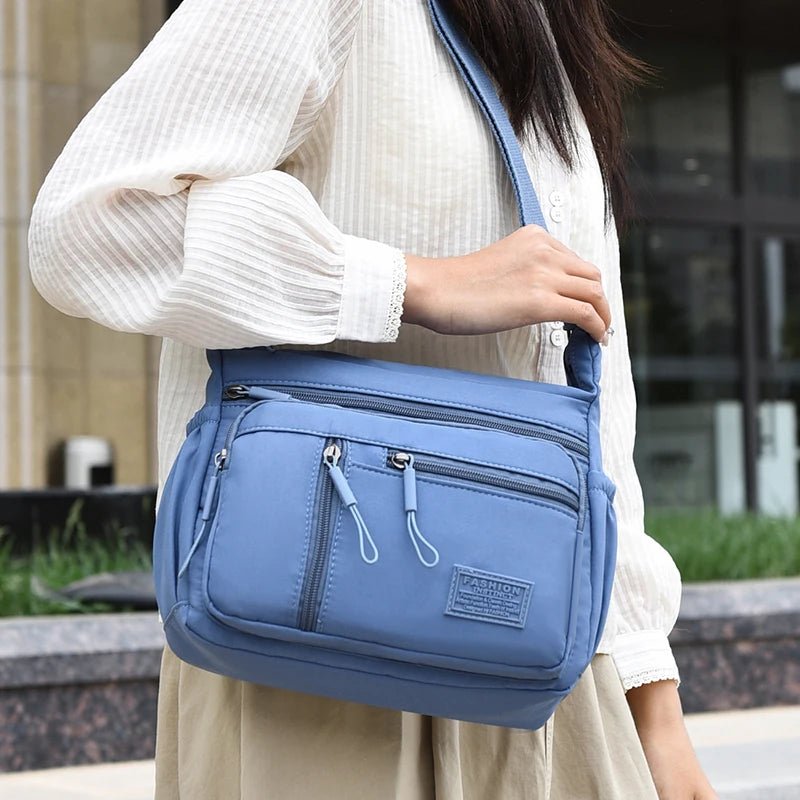 Fashion Women's Crossbody Bag Multi - Pockets High - Quality Waterproof Nylon Large Capacity Shoulder Messenger Handbag - BACKUPMYFILESNOW