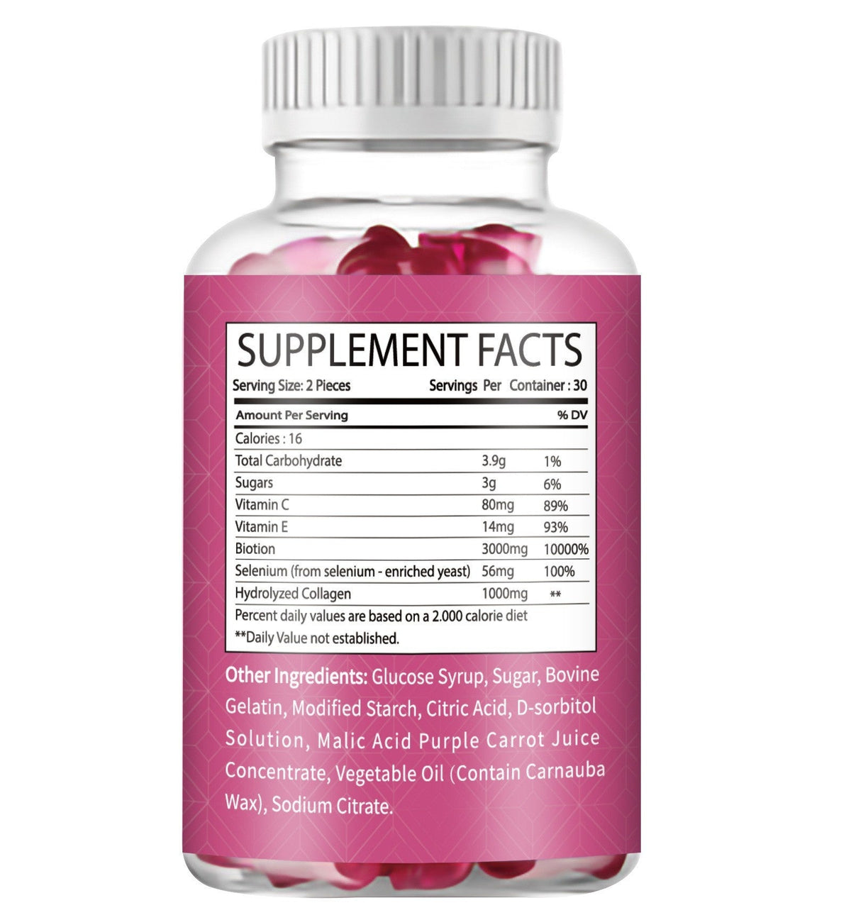 Collagen gummies supplement bottle by My Store with colorful gummy candies displayed beside it