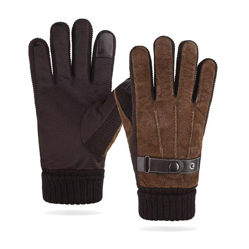 Thermal touchscreen-enabled windproof cycling gloves for fall and winter outdoor riding