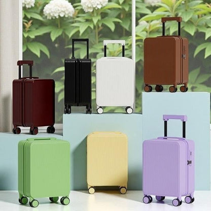 Men's and women's trolley case zipper suitcase with telescopic handle and rolling wheels