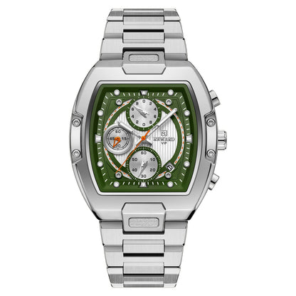 Men's multifunctional casual wristwatch with a detailed dial and adjustable strap
