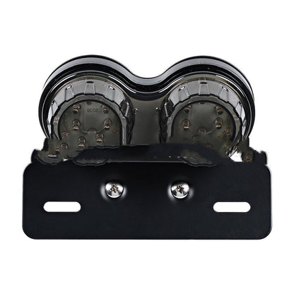 Modified motorcycle LED tail light with double head, brake light, and integrated turn signals