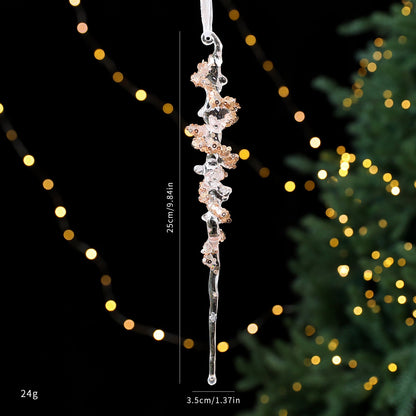 Christmas decorations sequined acrylic pendant in festive ornament design