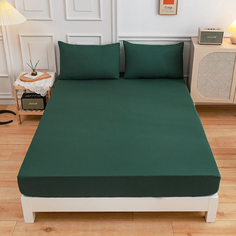 Students cotton bed sheets set with fitted sheet and pillowcase in soft, breathable fabric