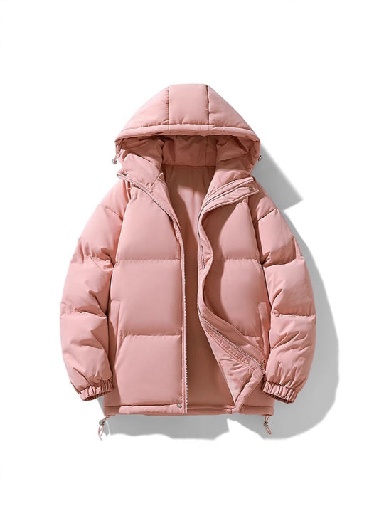 Women's loose-fitting solid-color versatile cotton coat by My Store