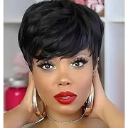 FCHW - wig Short Straight Pixie Cuts Wigs For Black Women Synthetic Short Wigs For Black Women African American Women Wigs (9418) - BACKUPMYFILESNOW