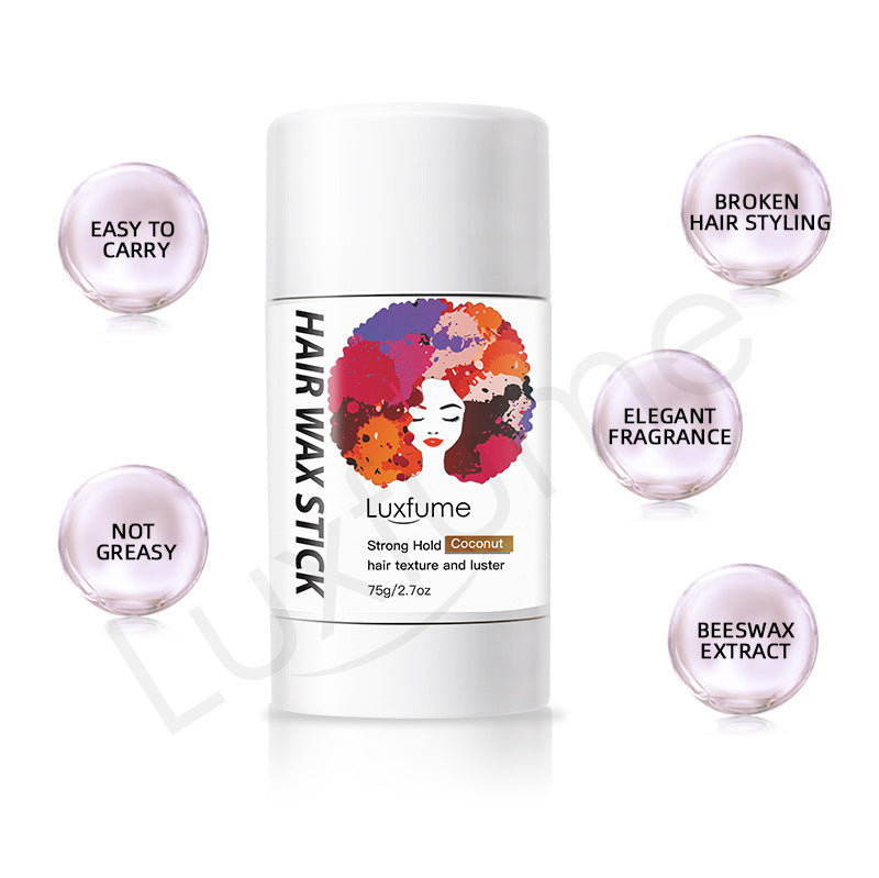 Cream styling hair wax stick in a compact tube for smoothing and shaping hair нанос