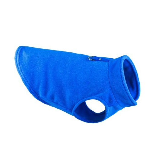 Fleece puppy coat jacket vest for small dogs, soft warm pet clothing in a sleeveless design