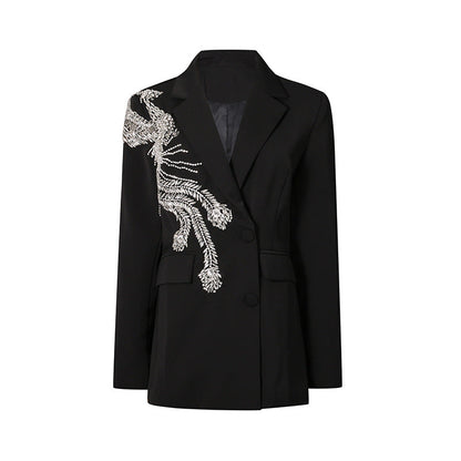 Womens Versatile And Loose Fitting Petite Tailored Blazer