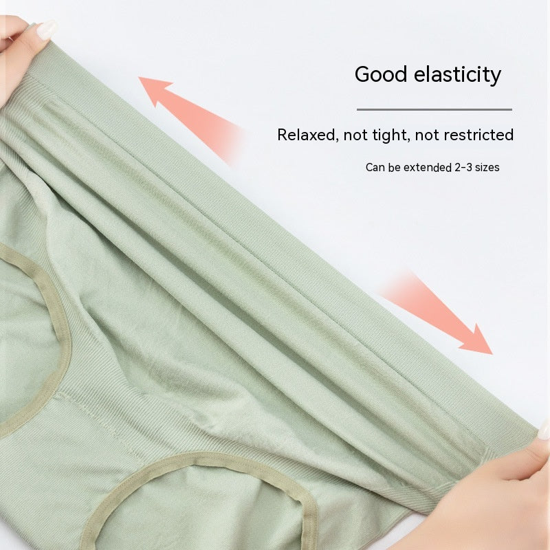 Thin breathable cotton postpartum belly support seamless underwear with crotch panel for pregnant women