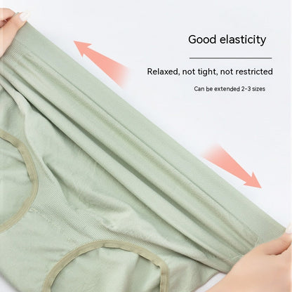 Thin breathable cotton postpartum belly support seamless underwear with crotch panel for pregnant women