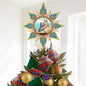 Wooden Coastal Pelican Star Tree Topper by G. DeBrekht, wildlife-themed holiday decor with a detailed pelican design.