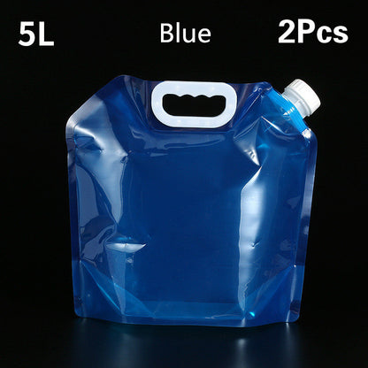 Foldable PVC outdoor camping water bag container for hiking and portable water storage