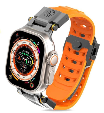 Metal aromatherapy watch band with decorative details, shown in silver tone