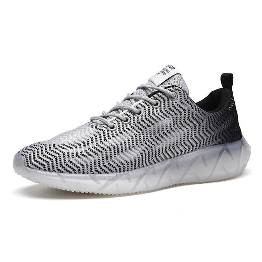 Men's trendy mesh running shoes, lightweight sports footwear with breathable design for youth and students