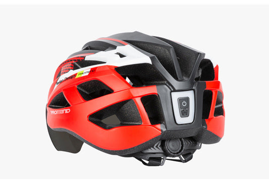 Bicycle helmet USB charging warning taillight for outdoor riding, compact red rear light with seat tube mount